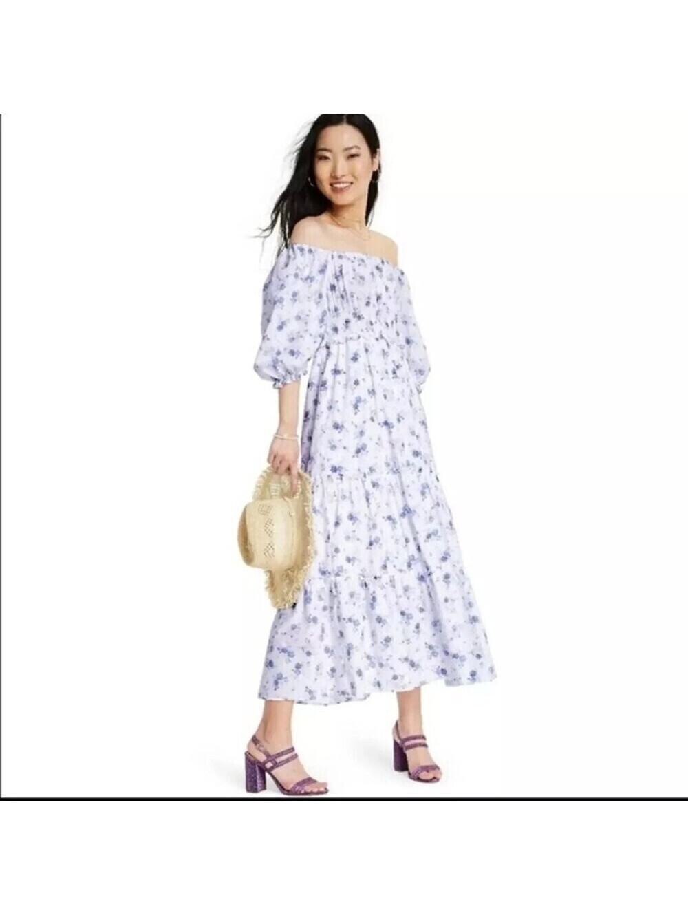LOVESHACKFANCY X TARGET~GEMMA PUFF SLEEVE DRESS~SZ L~NWT